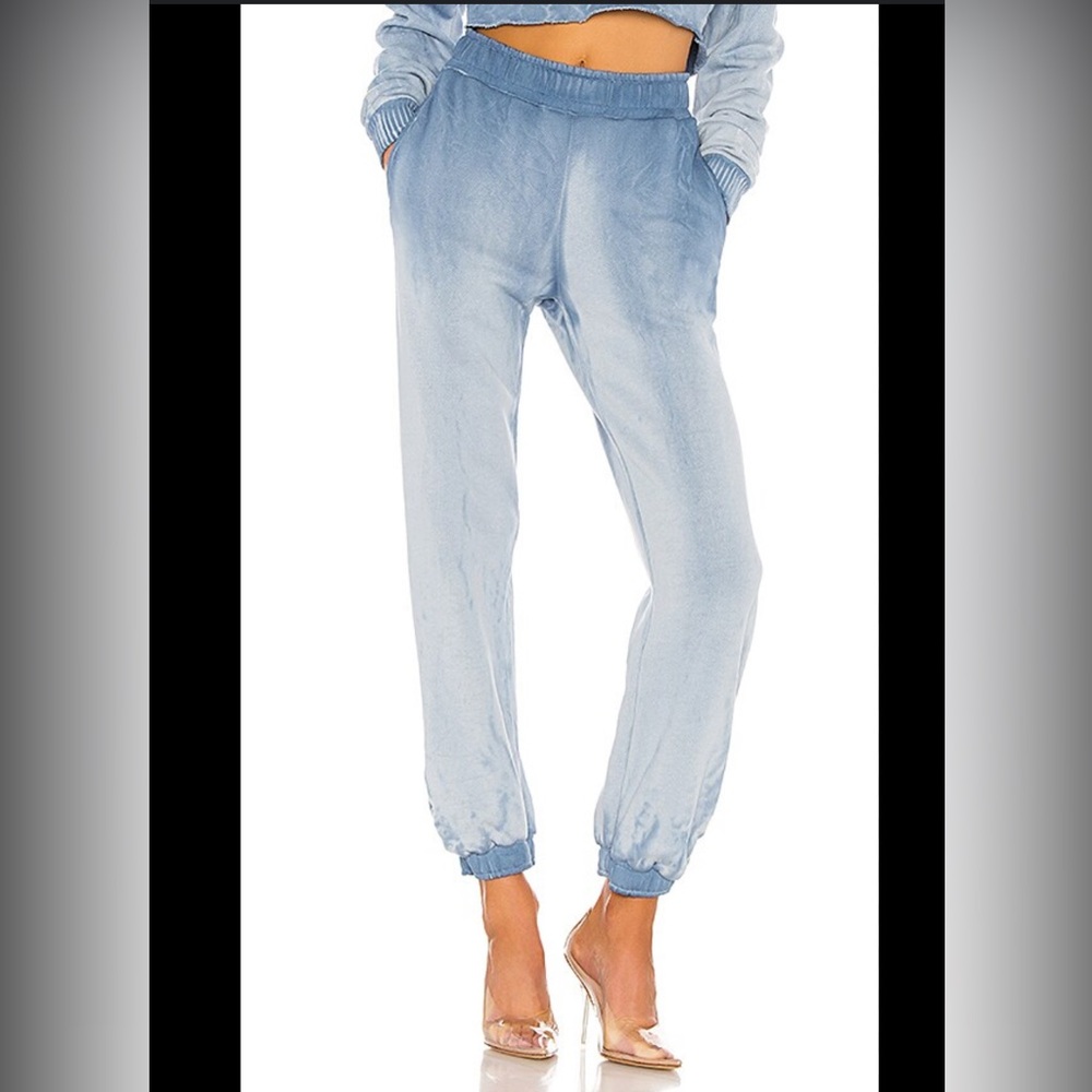 Cotton Blue Tie-Dye Jogger Pants